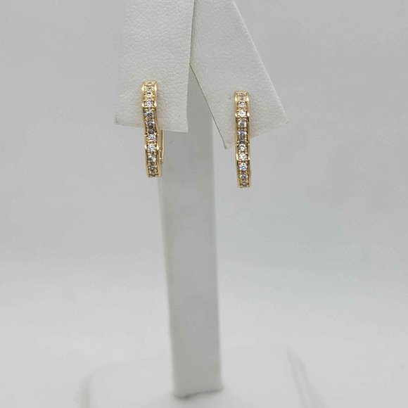 Brand New Brazilian 18k Gold Filled Heart Earrings - Picture 3 of 7